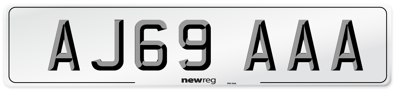 AJ69 AAA Number Plate from New Reg